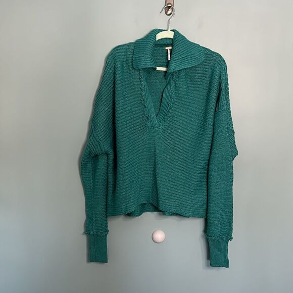 Free People Marlie Pullover V-Neck Sweater - Picture 2 of 10